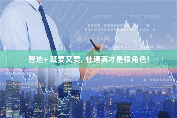 智选+ 既要又要, 杜建英才是狠角色!