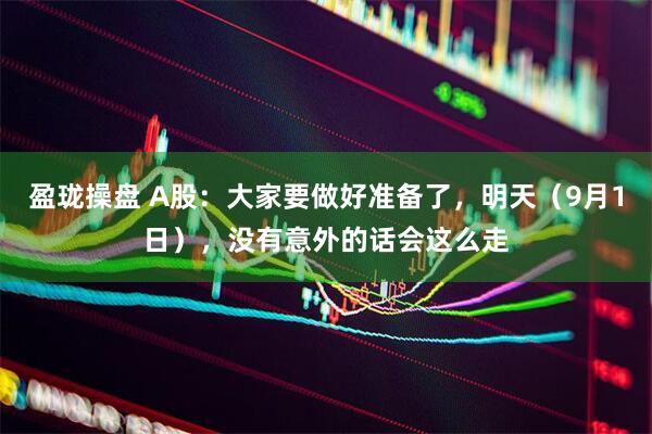 盈珑操盘 A股：大家要做好准备了，明天（9月1日），没有意外的话会这么走